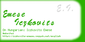 emese iczkovits business card